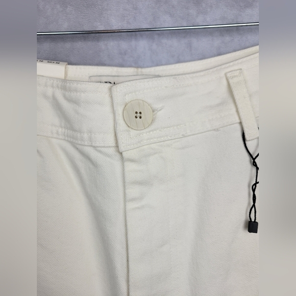 Zara Off White The Marine Straight High Rise Slim Fit Relaxed Leg Jeans Size 10 - Picture 7 of 13